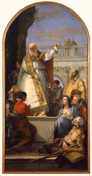 Saint Patrick, Bishop of Ireland, by Giovanni Battista Tiepolo 1764. (Public Domain)