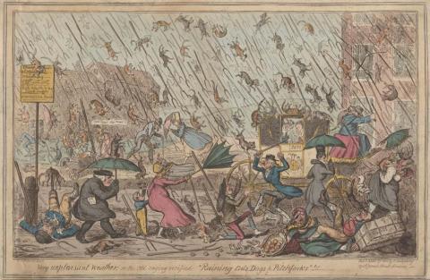 “Raining Cats, Dogs & Pitchforks” (Public Domain)