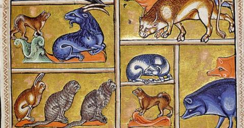 Detail from the 12th century Aberdeen Bestiary. (Public Domain)