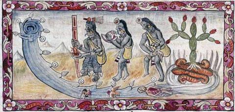 1499 depiction of Aztec ritual sacrifice. Source: Public domain