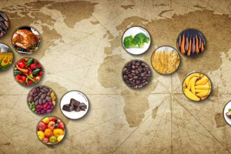 Food origins map. (Santiago Giraldo/ Tryfonov/Ancient Origins Magazine)